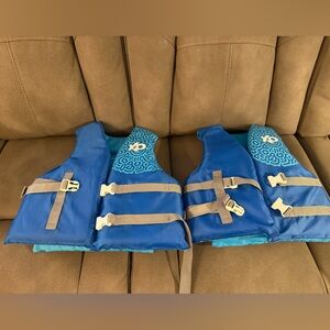 Kids Blue Life Jacket Vest with white